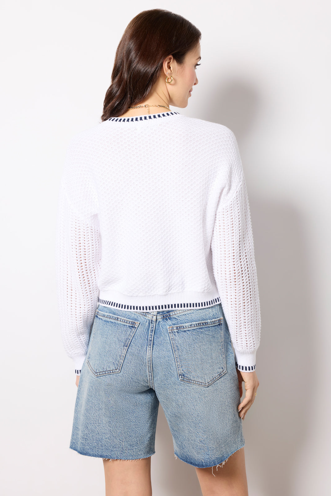 Uma Mixed Stitch Crew Neck