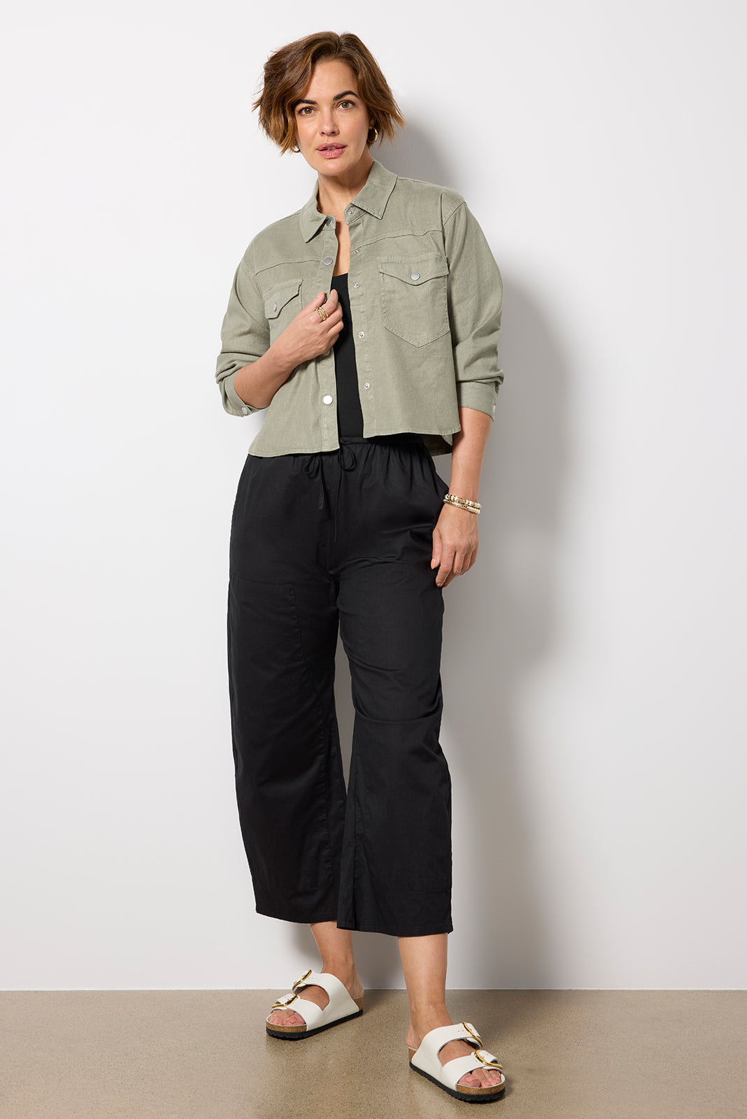 Frankie Stretch Linen Shacket