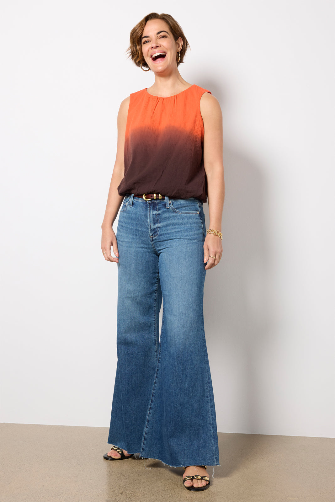 Skye Dip Dye Bubble Top