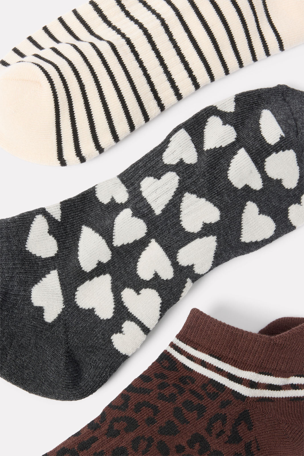 Leopard and Heart Ankle Sock Pack