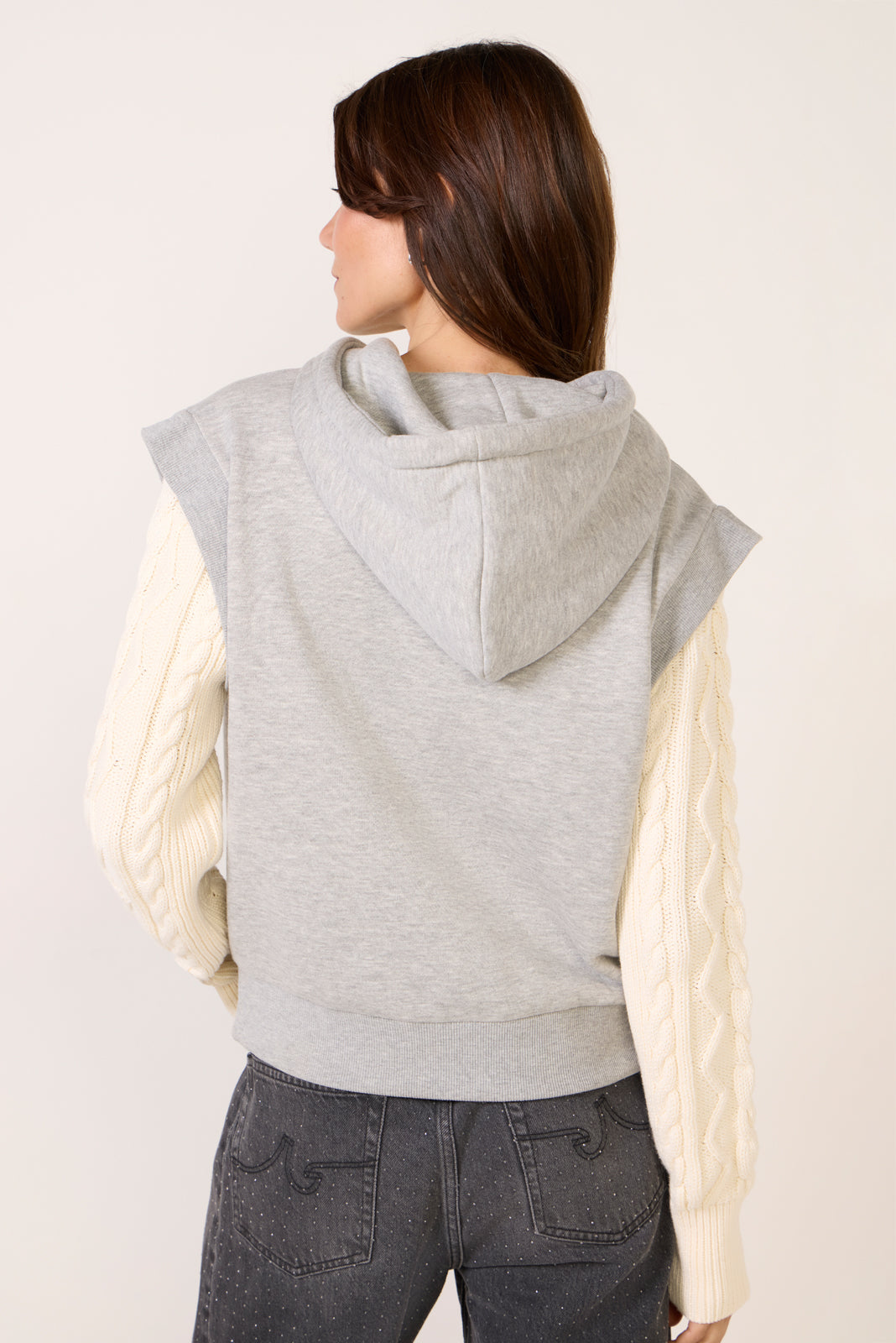 Iris Mixed Media Hoodie