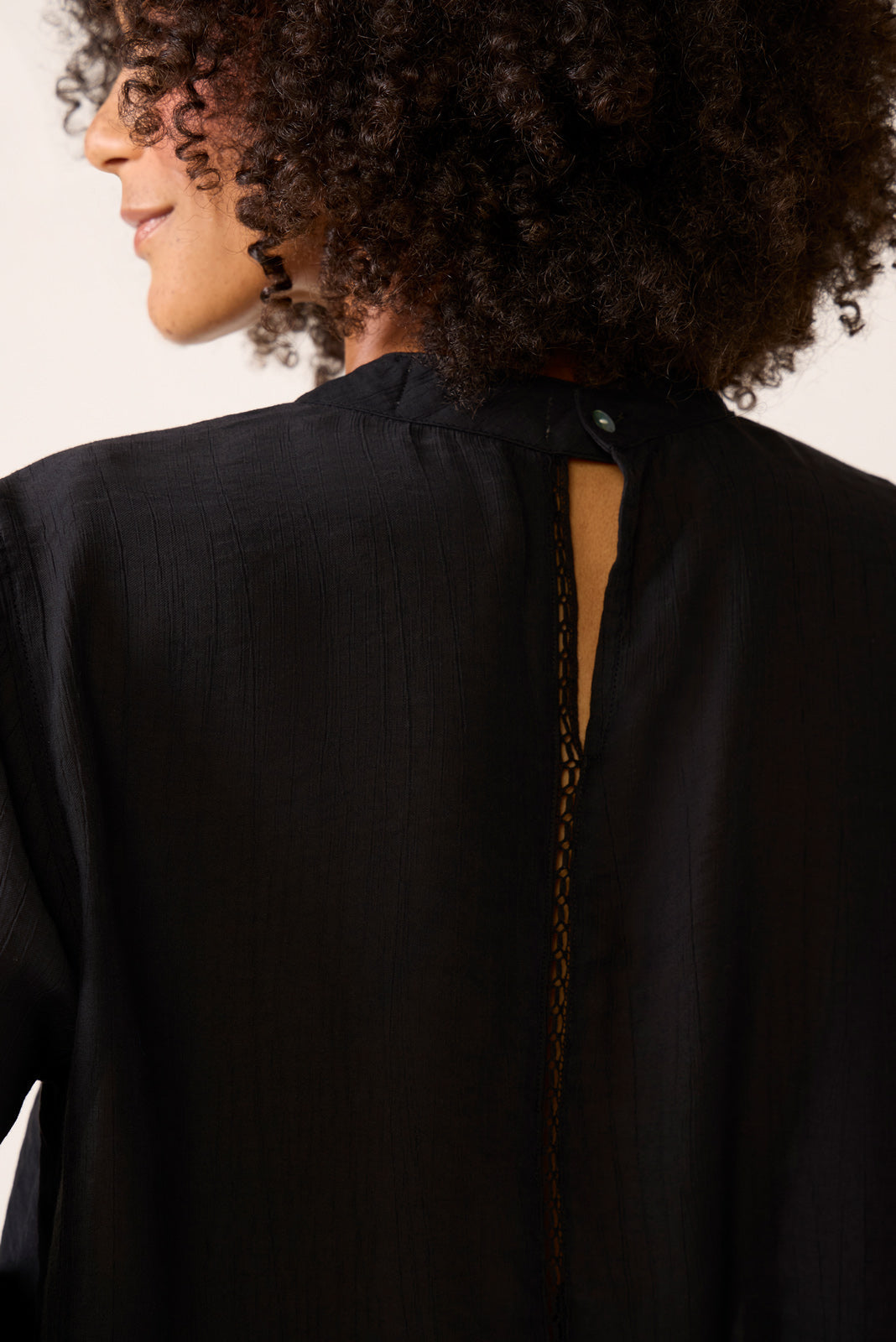 Ladder Lace Trim Blouse