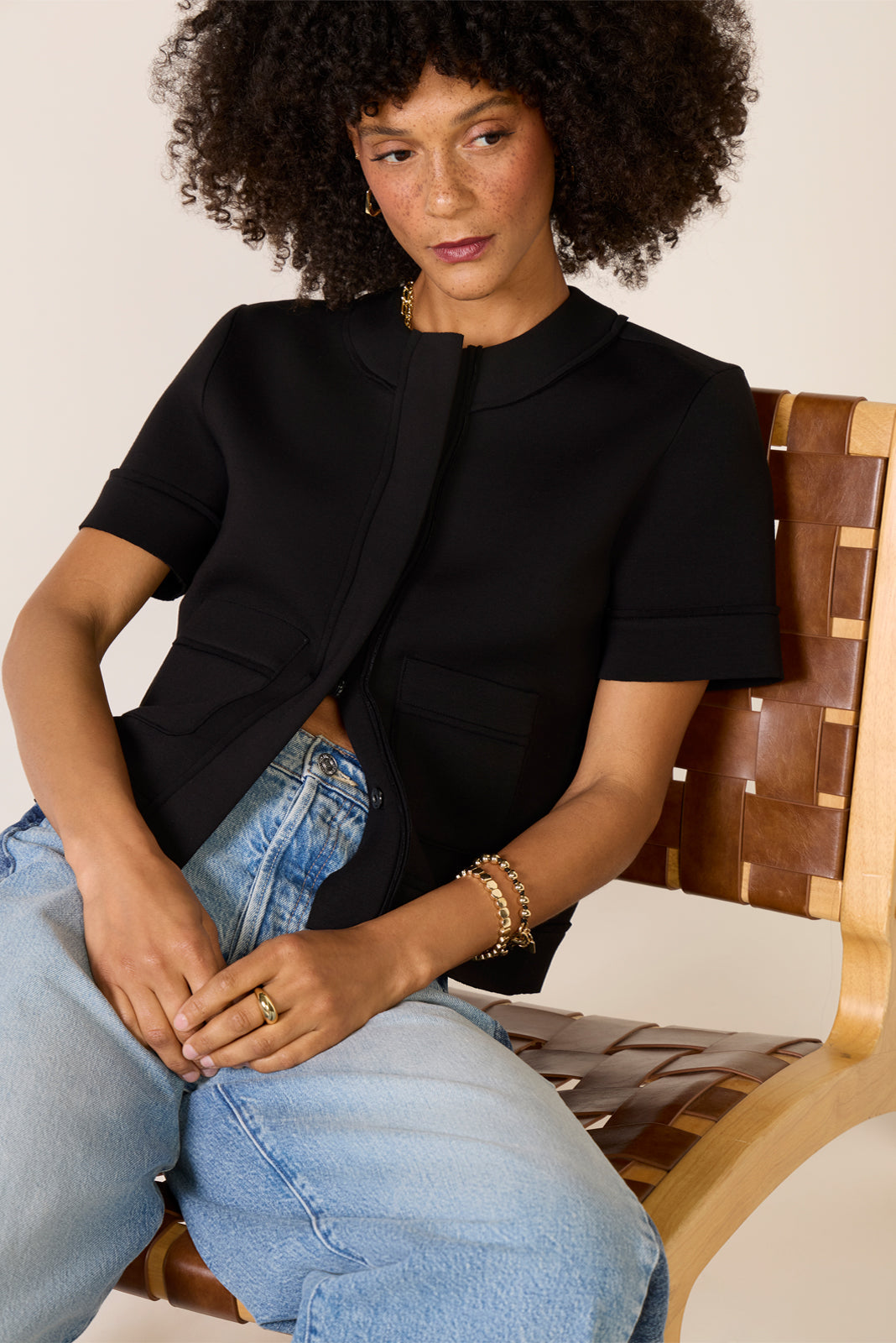 Cindy Short Sleeve Sleek Jacket