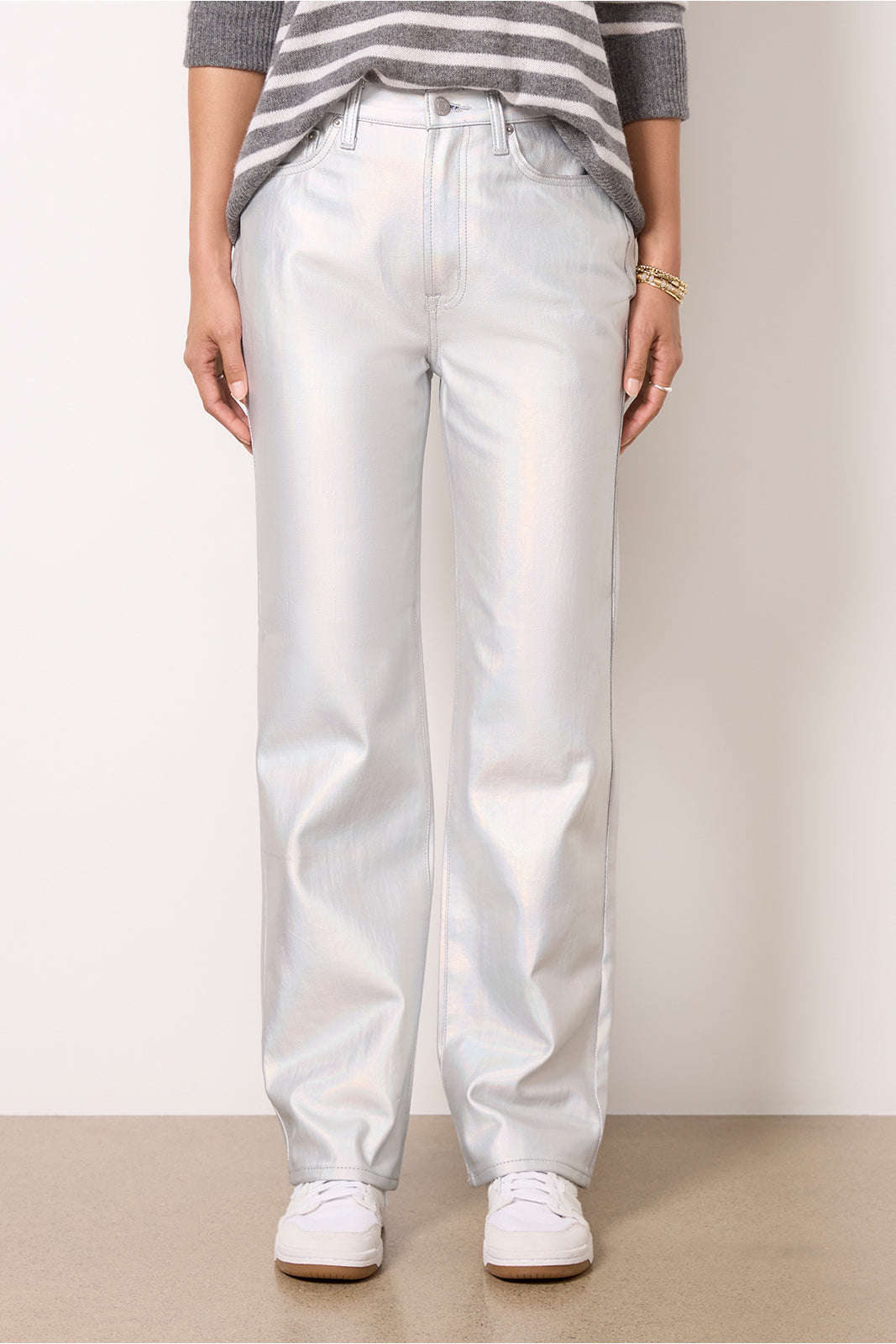 Cassie Metallic Straight Leg