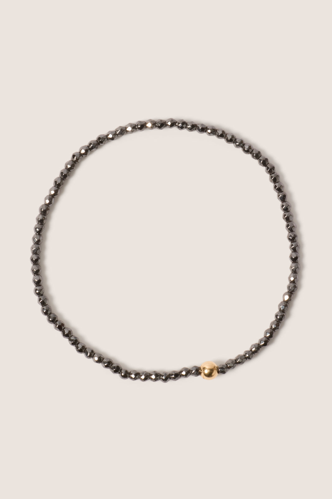 Faceted Hematite 2mm Bead Bracelet
