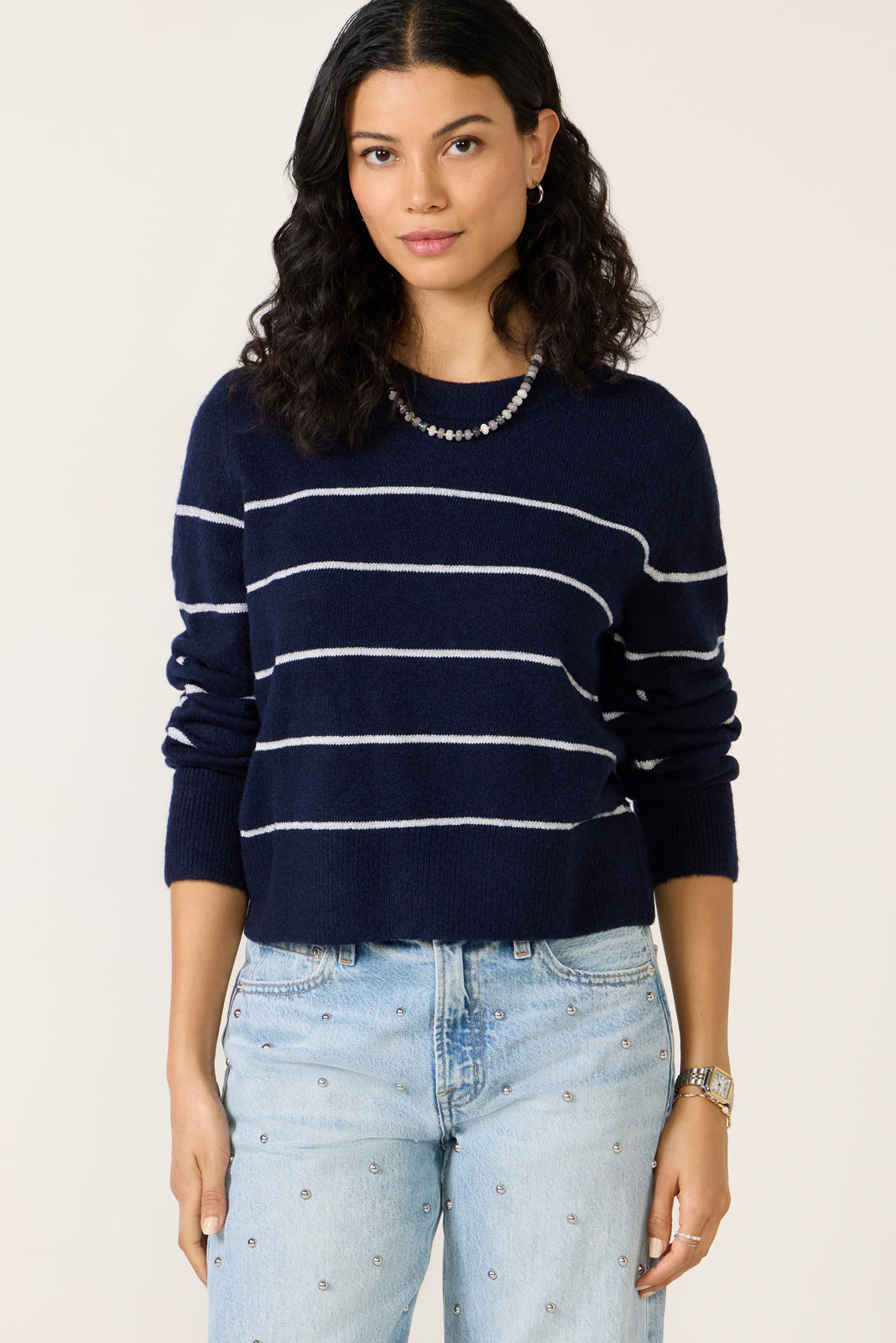 Kristi Sparkle Stripe Pullover