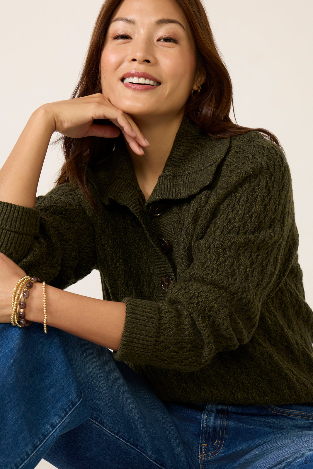 Bridget Half Button Sweater