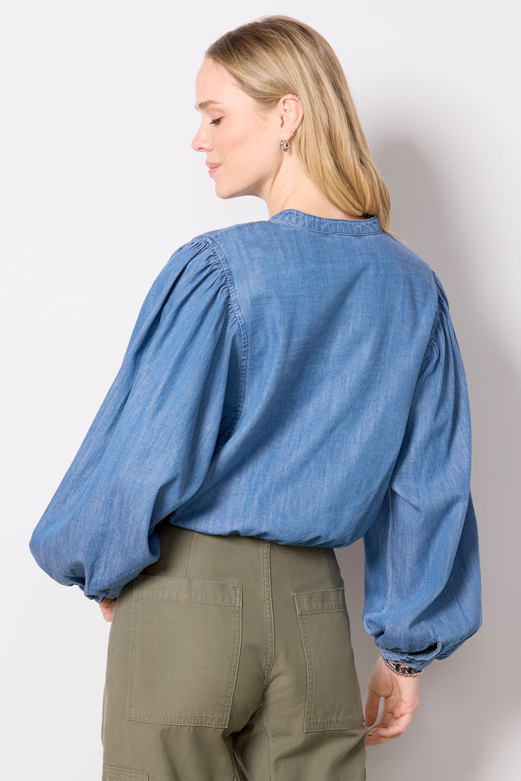 Tie Front Volume Blouse