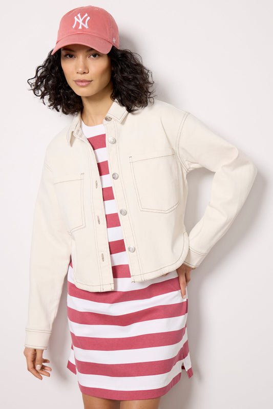 All Day Cropped Twill Jacket