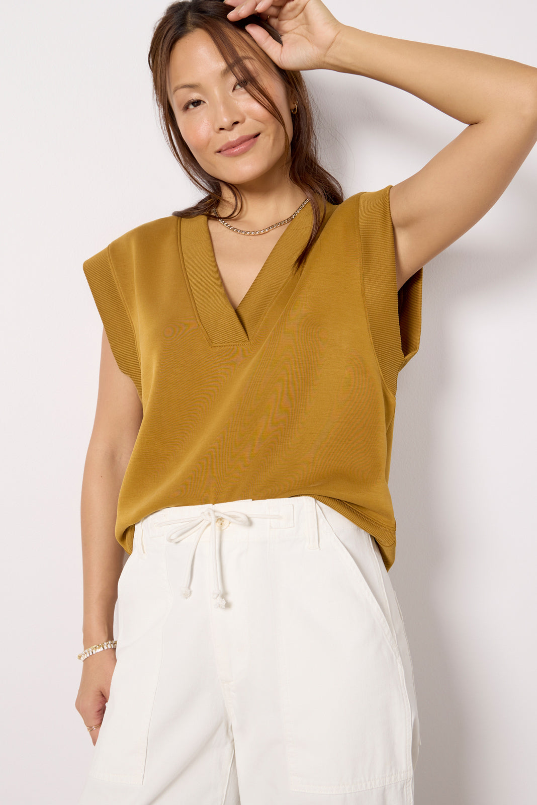 Eva Sleek V Neck Top