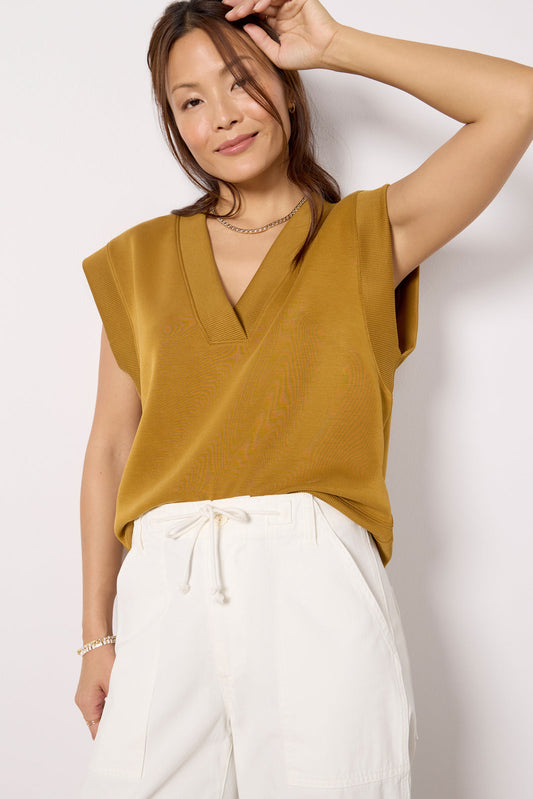 Eva Sleek V Neck Top