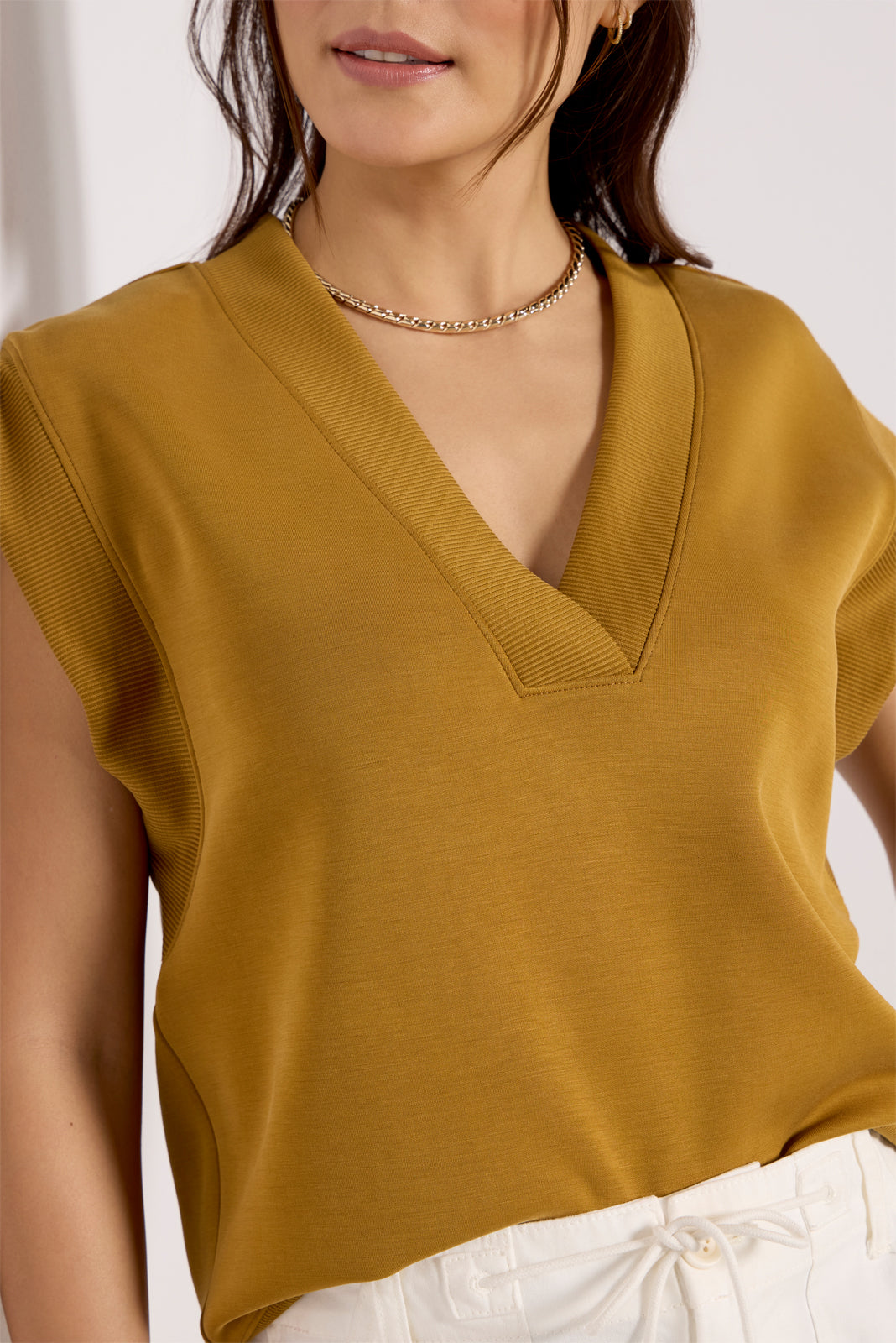 Eva Sleek V Neck Top