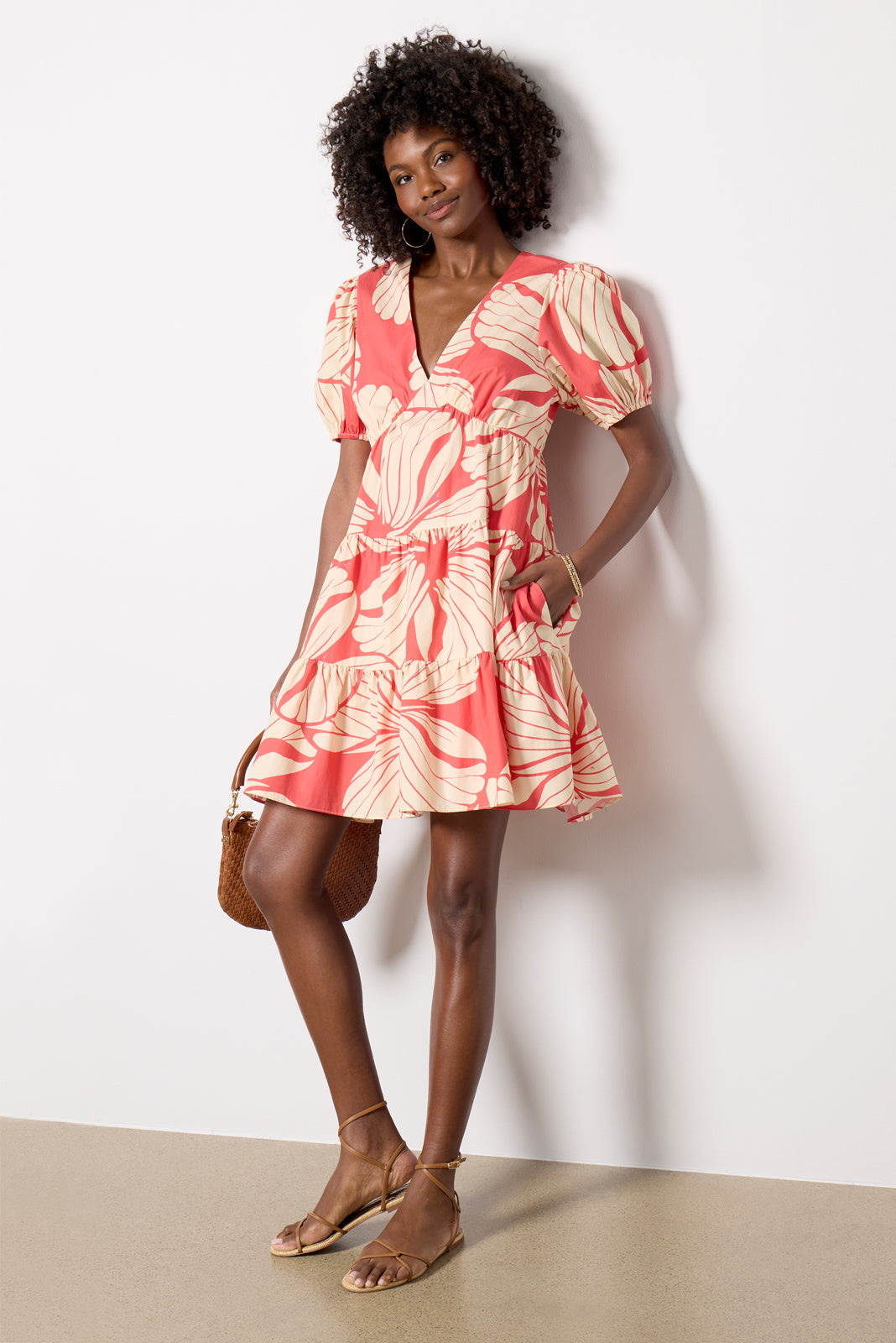 SS V Neck Mini Dress