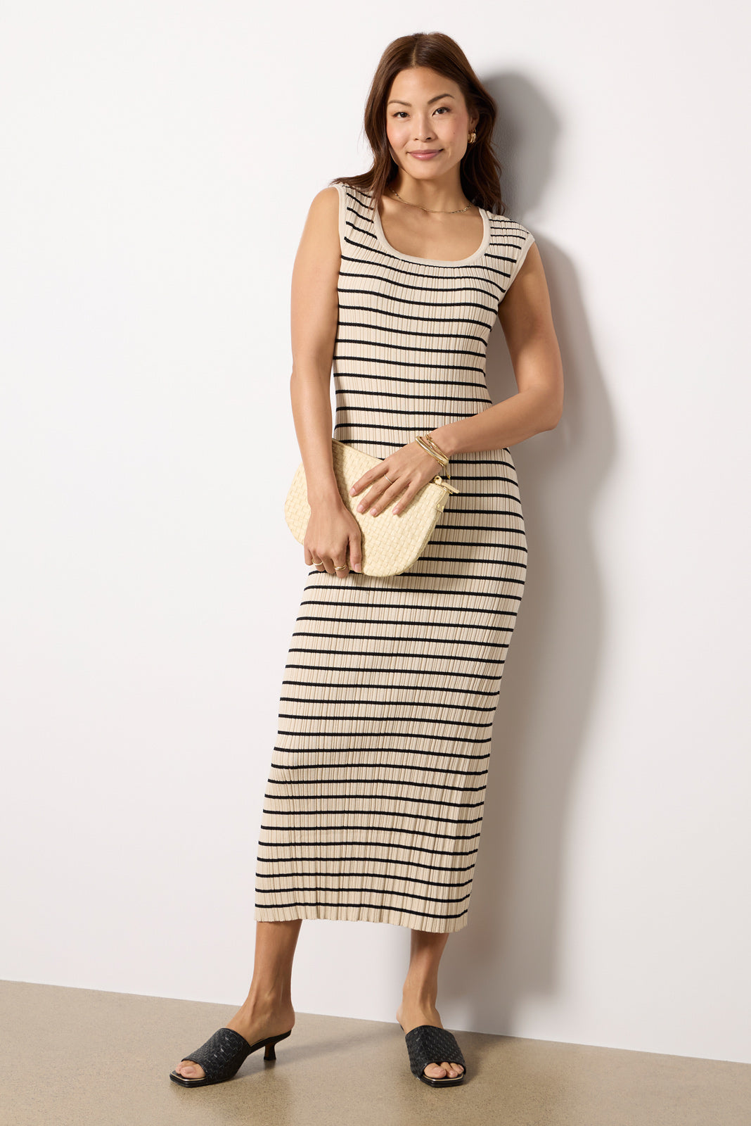 Gisele Stripe Midi Dress