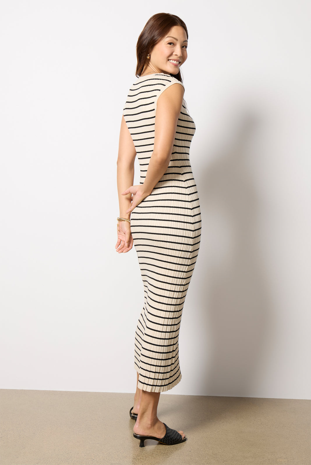Gisele Stripe Midi Dress