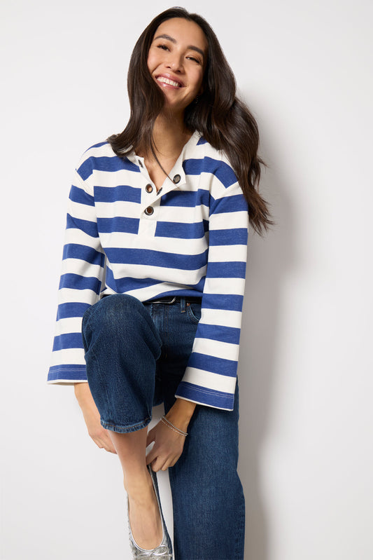 Bailey Stripe Grommet Sweatshirt