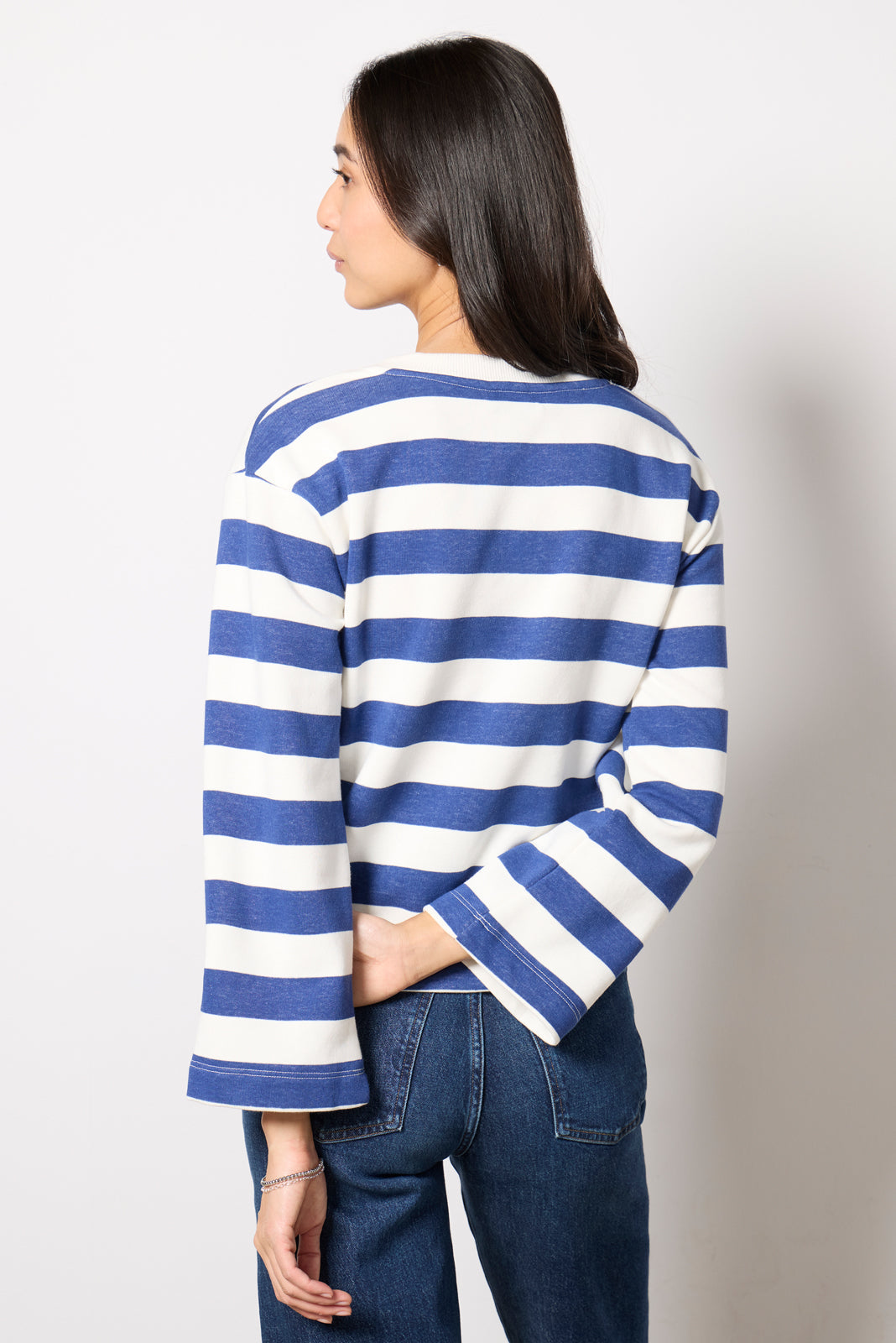 Bailey Stripe Grommet Sweatshirt