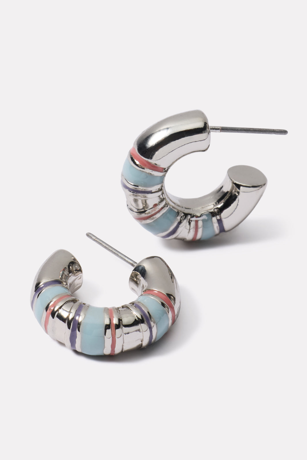 Edna Enamel Hoop Earring