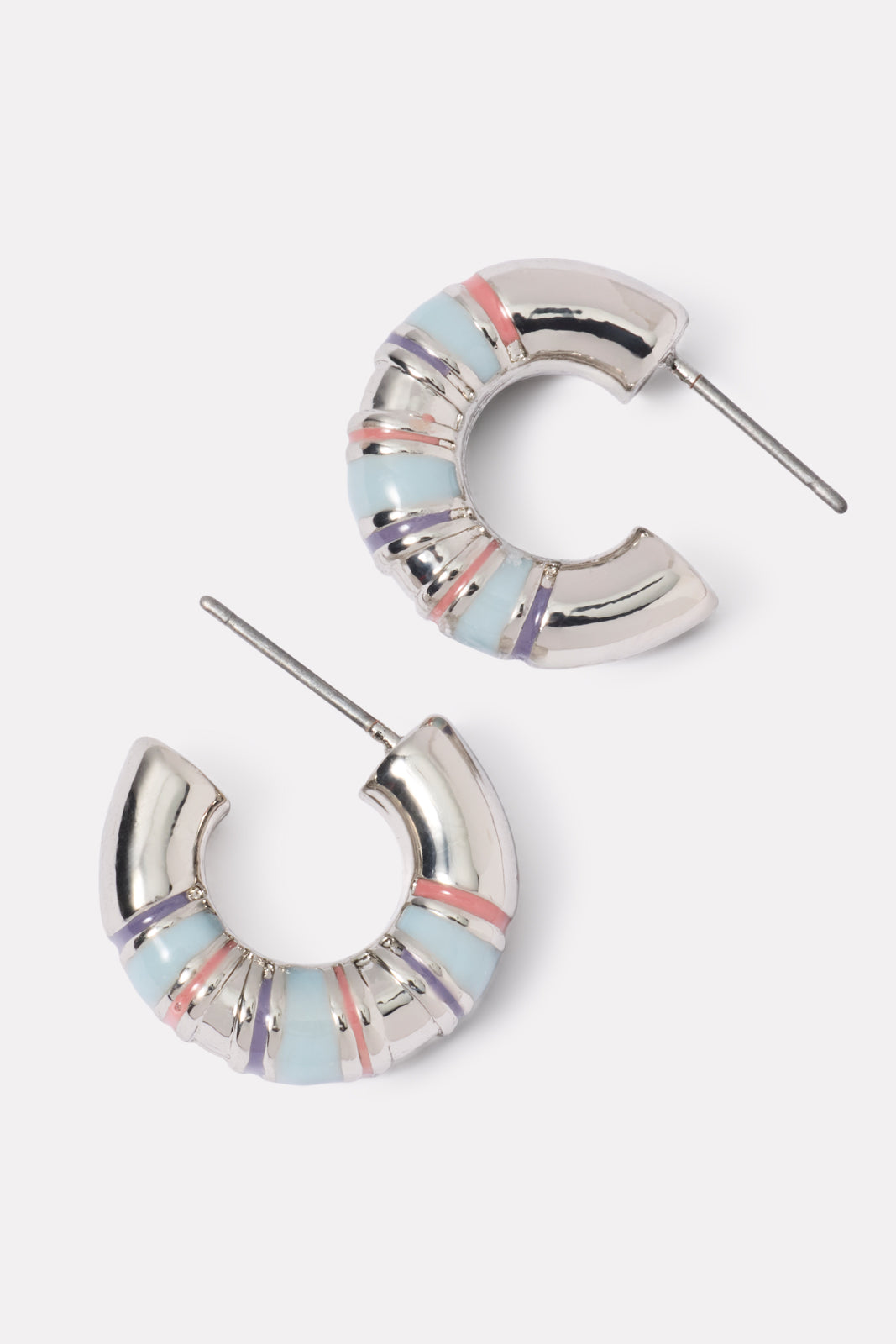 Edna Enamel Hoop Earring