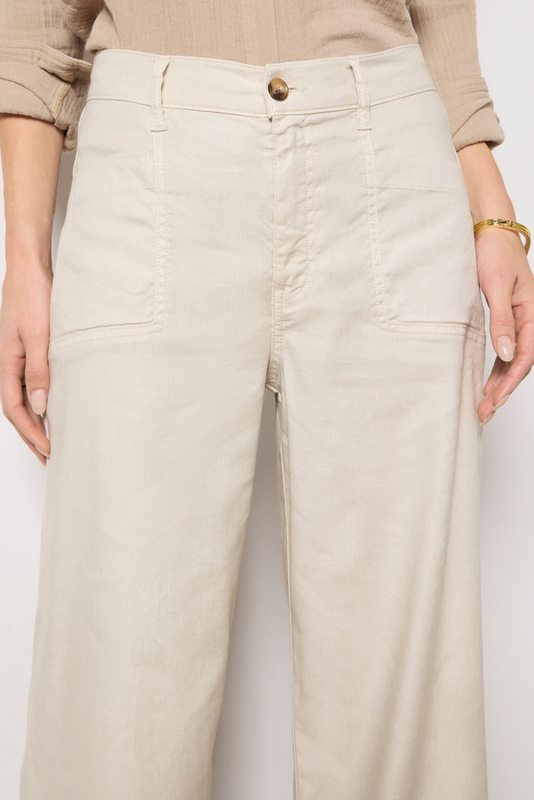 Joelle Stretch Linen Trouser