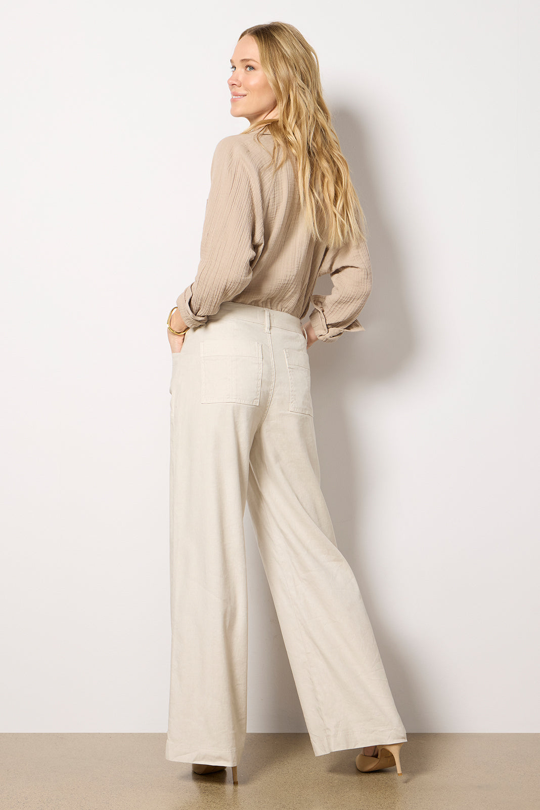 Joelle Stretch Linen Trouser
