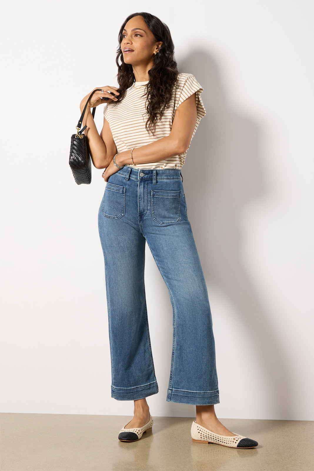 Stretch Terry Cropped Pant