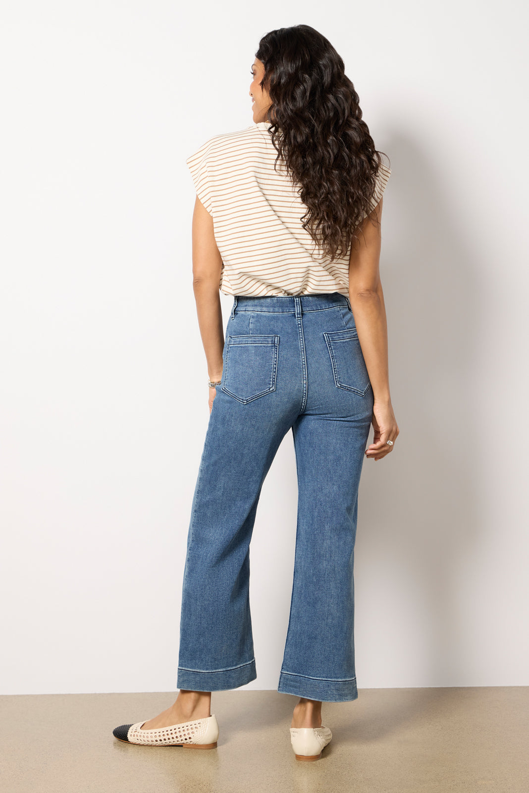 Stretch Terry Cropped Pant