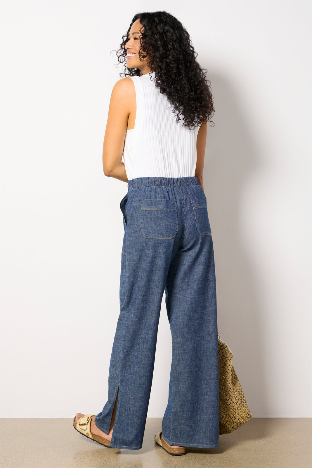 Julia Stretch Linen Lounge Pant