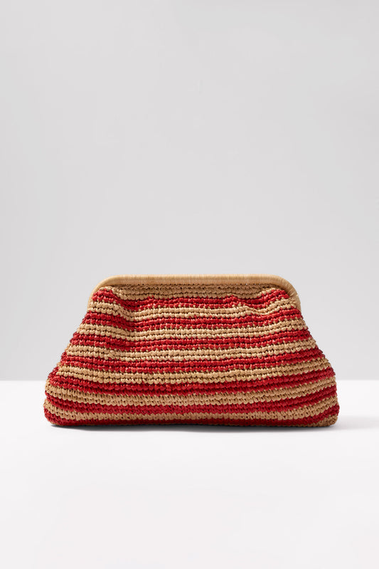 Maeve Striped Clutch