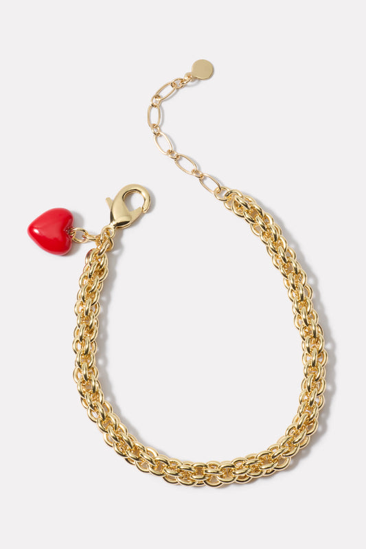 Cleo Heart Charm Bracelet