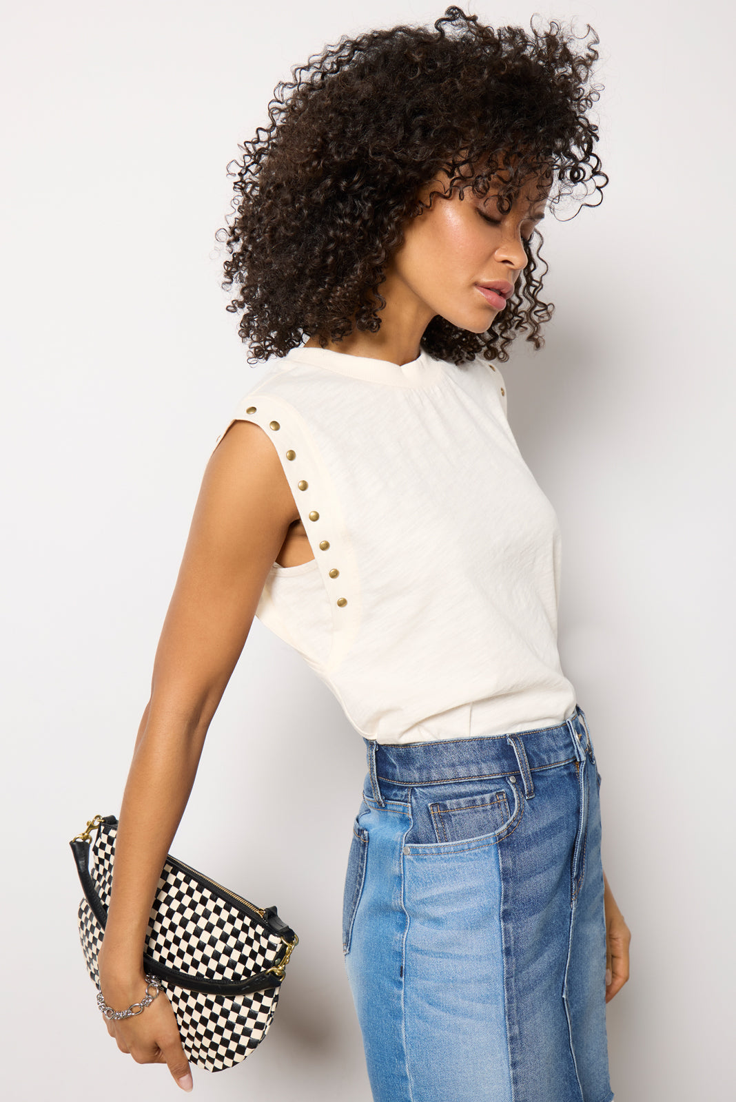 Brinley Studded Sleeve Tee