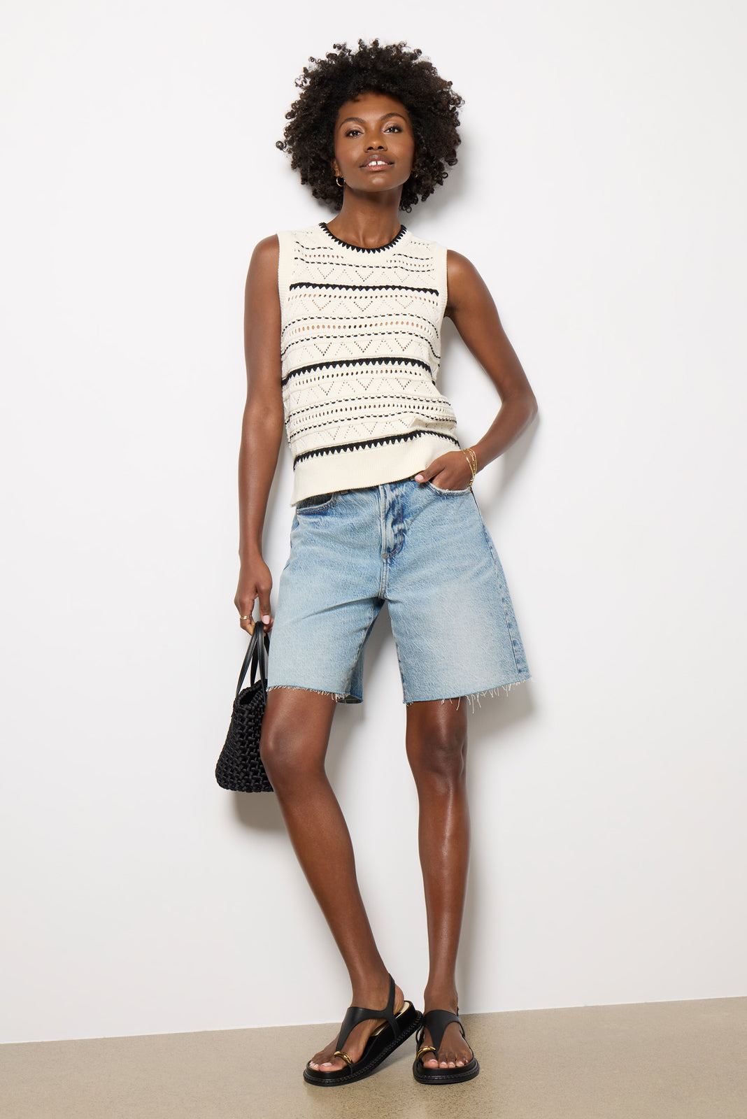 Athena Pointelle Knit Vest