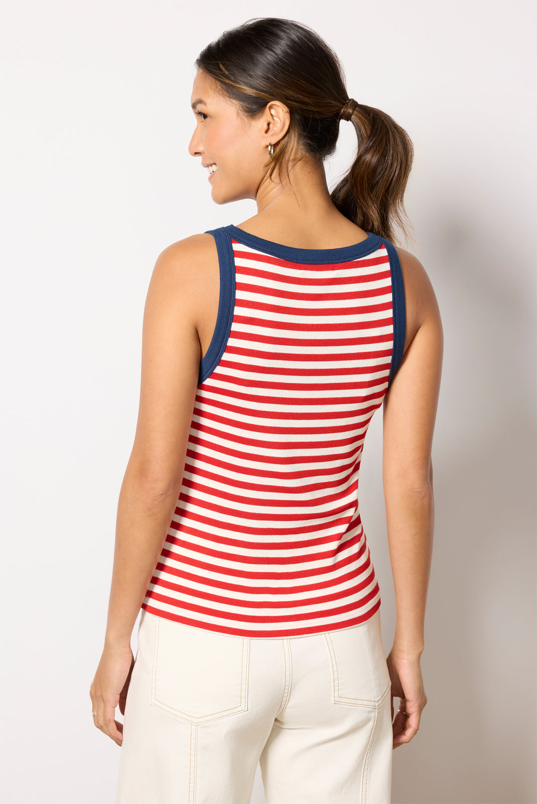 Sonya Stripe Ringer Tank
