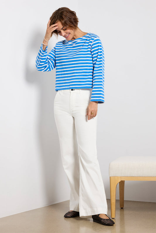 Marsielle Striped Boatneck Tee