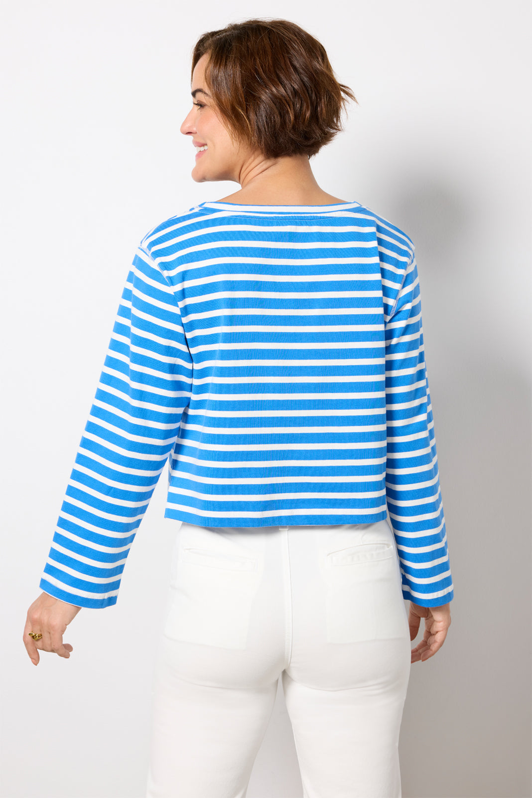 Marsielle Striped Boatneck Tee