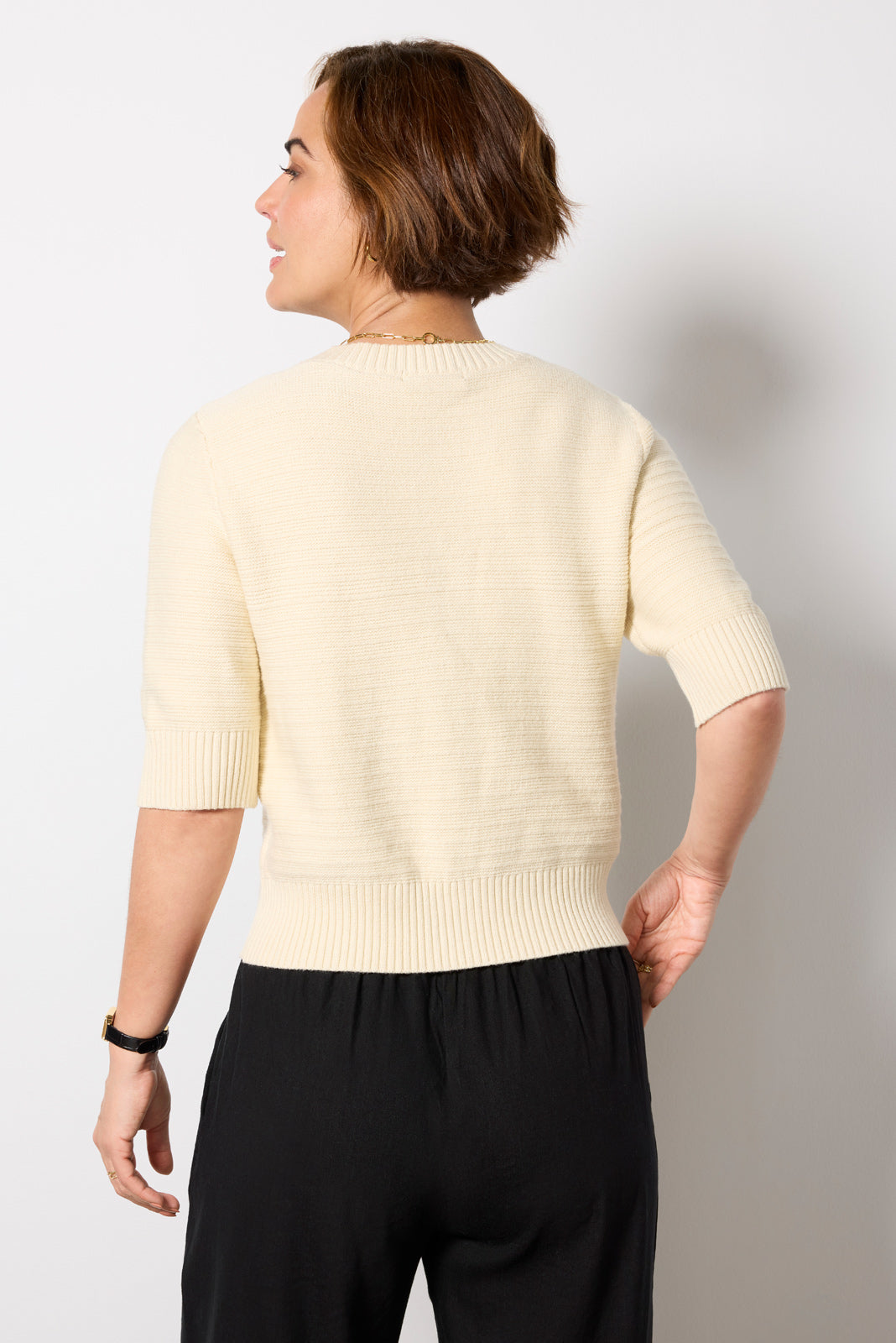 Textured Short Sleeve Cardi