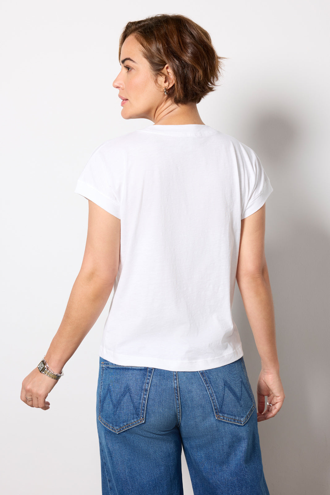 Elsa Shoulder Detail Slub Tee