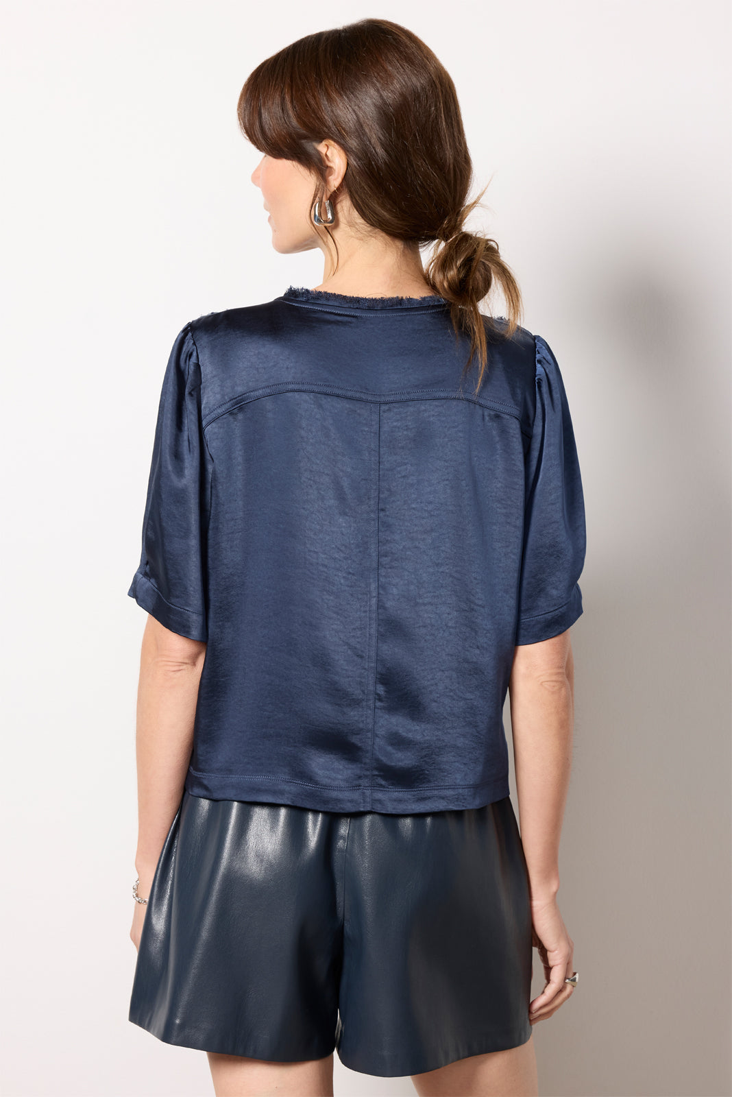 Tilly Satin Zip Up Top