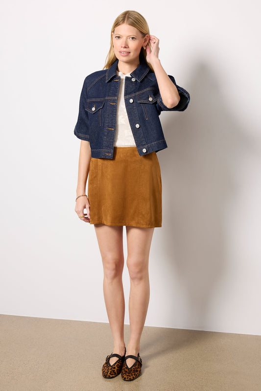 Short Sleeve Button Front Jacket