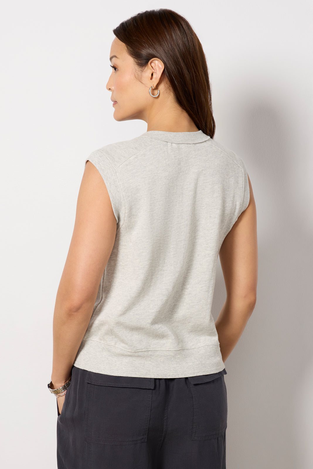 Sleeveless Sweatshirt Vest