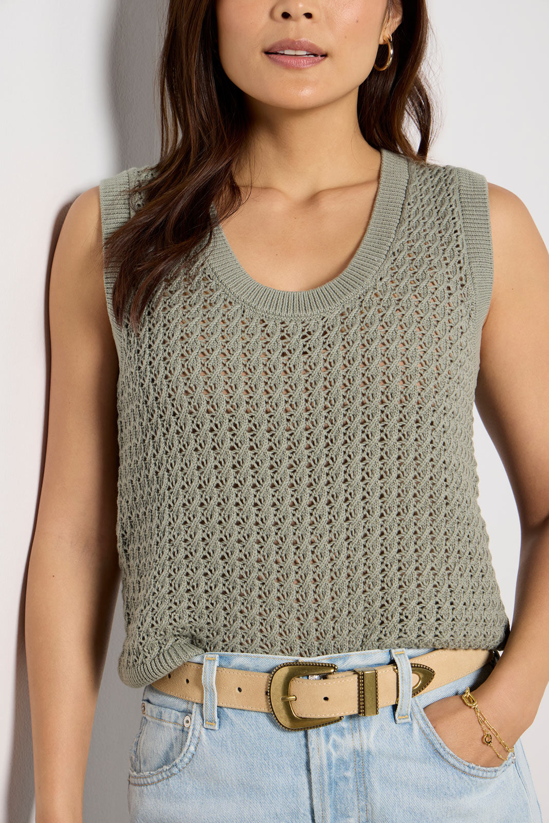 Ferns Open Knit Tank