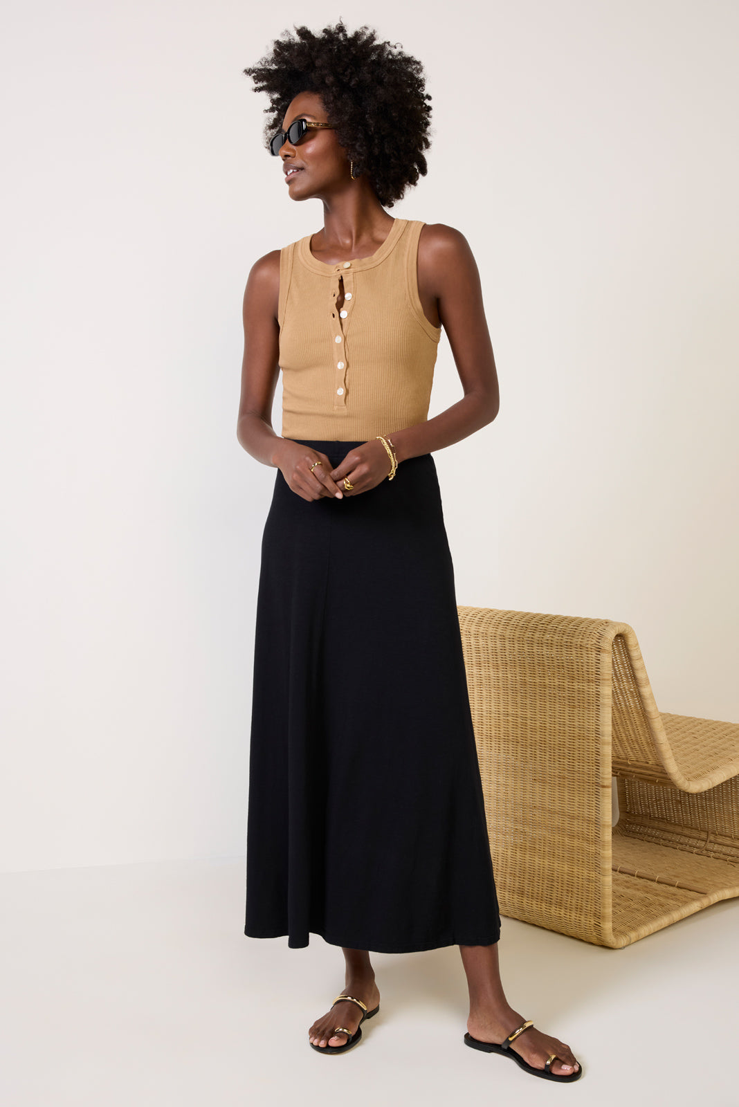 Liza Slub Jersey Skirt