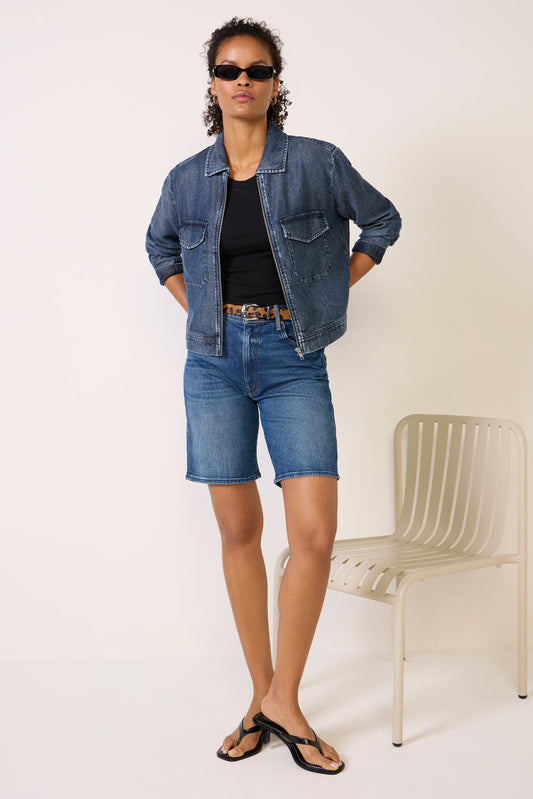 Flap Pocket Zipper Shacket