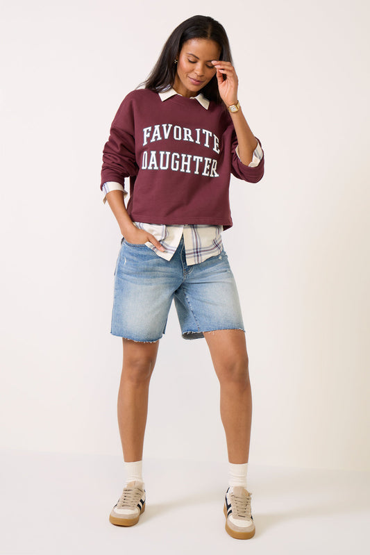 Cropped Collegiate Sweatshirt