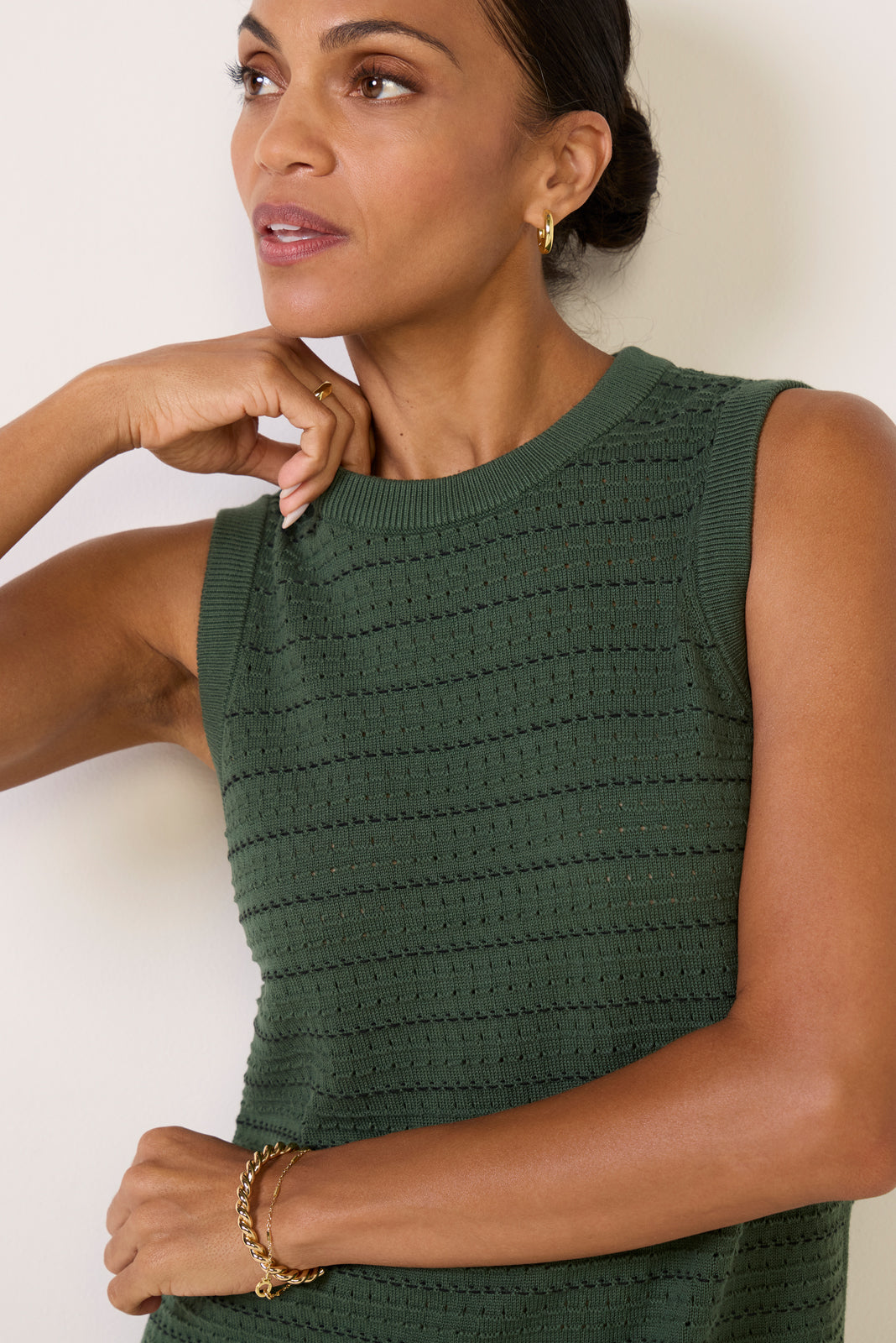 Mindy Contrast Stitch Knit Dress