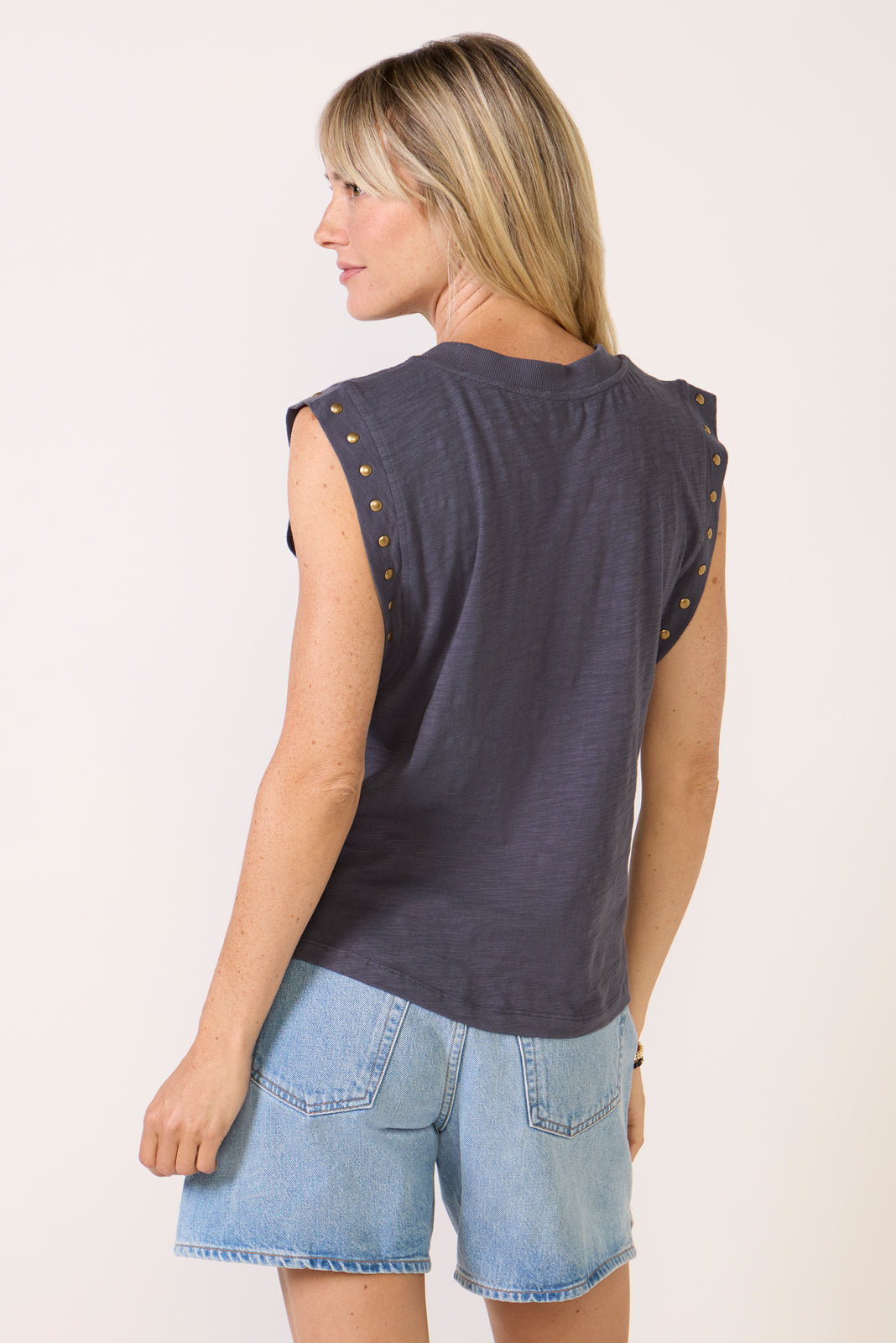 Brinley Studded Sleeve Tee