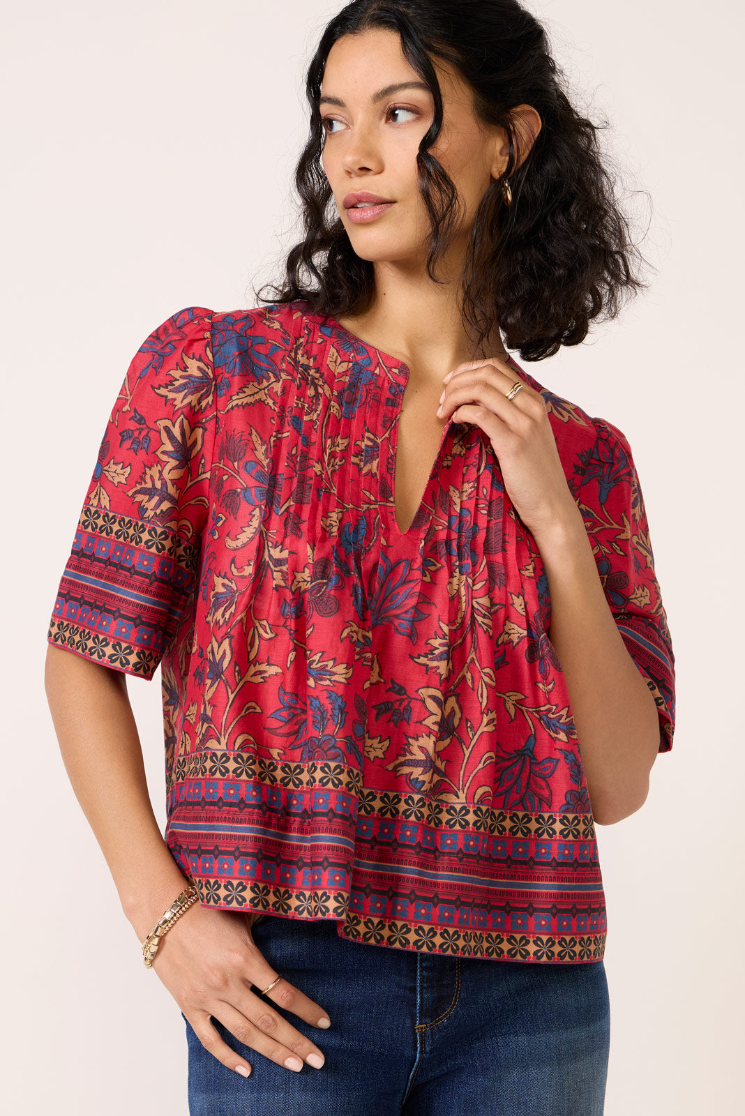 Maxine Split Neck Blouse