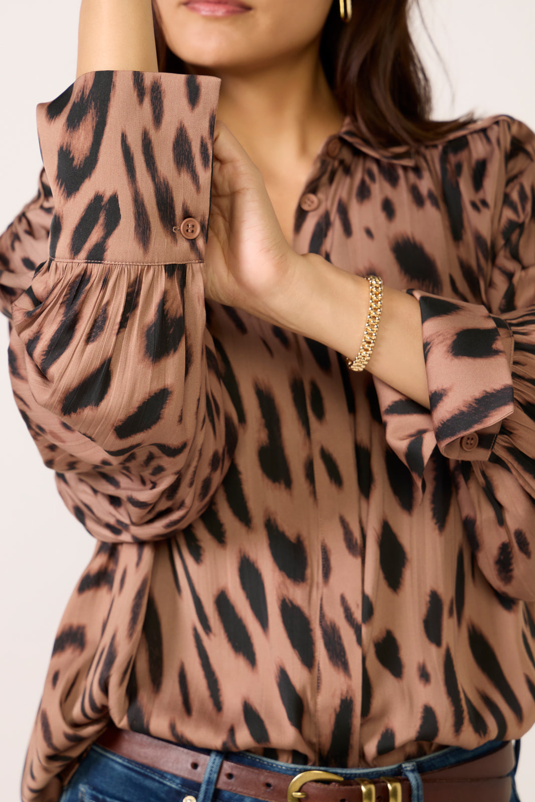 Rebel Button Front Top