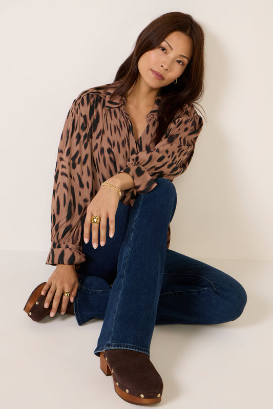 Rebel Button Front Top