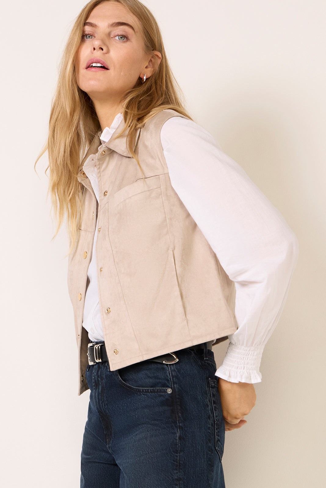 Reagan Faux Suede Vest